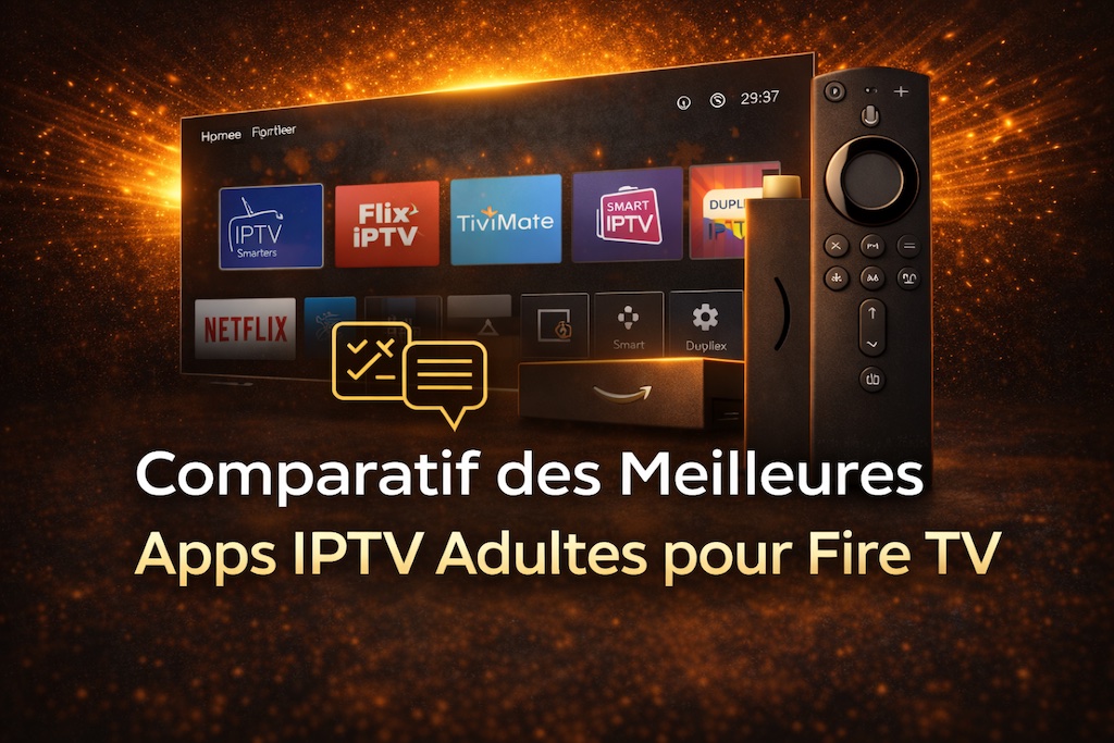 Comparatif des meilleures applications IPTV adultes pour Fire TV et Fire Stick